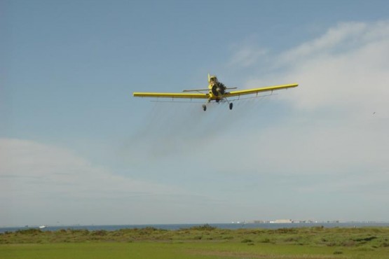 Avioneta aplicant el tractament