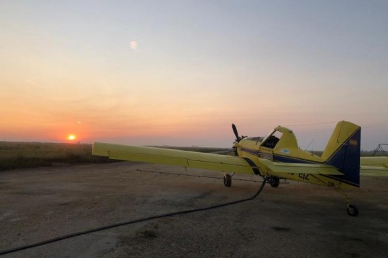 Una avioneta del COPATE que s'utilitza per al tractaments