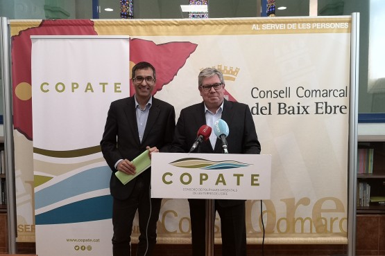 El president del COPATE, Xavier Faura i el gerent del COPATE, Jesús Auré.