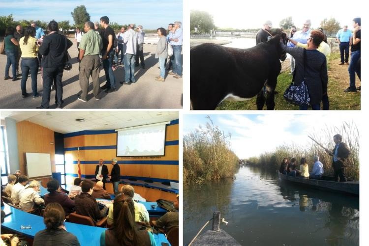 Diferents imatges de la visita del comitè