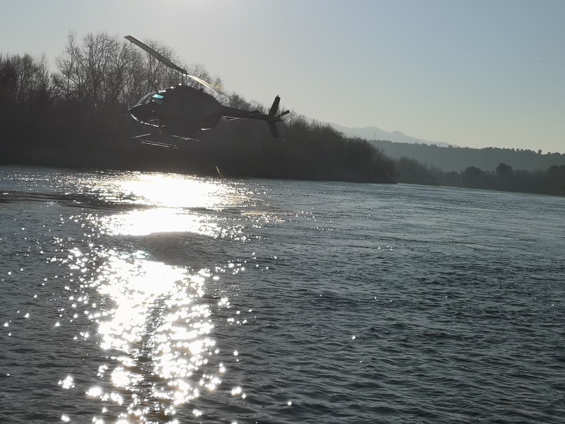 El tractament es realitza des d'un helicòpter